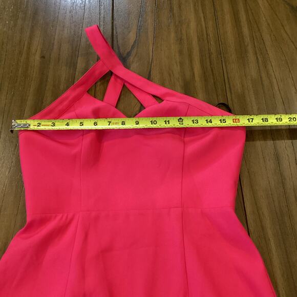 NBD X THE NAVEN TWINS Hot Pink Mini Dress One Shoulder Barbie Core Size M - Picture 2 of 8